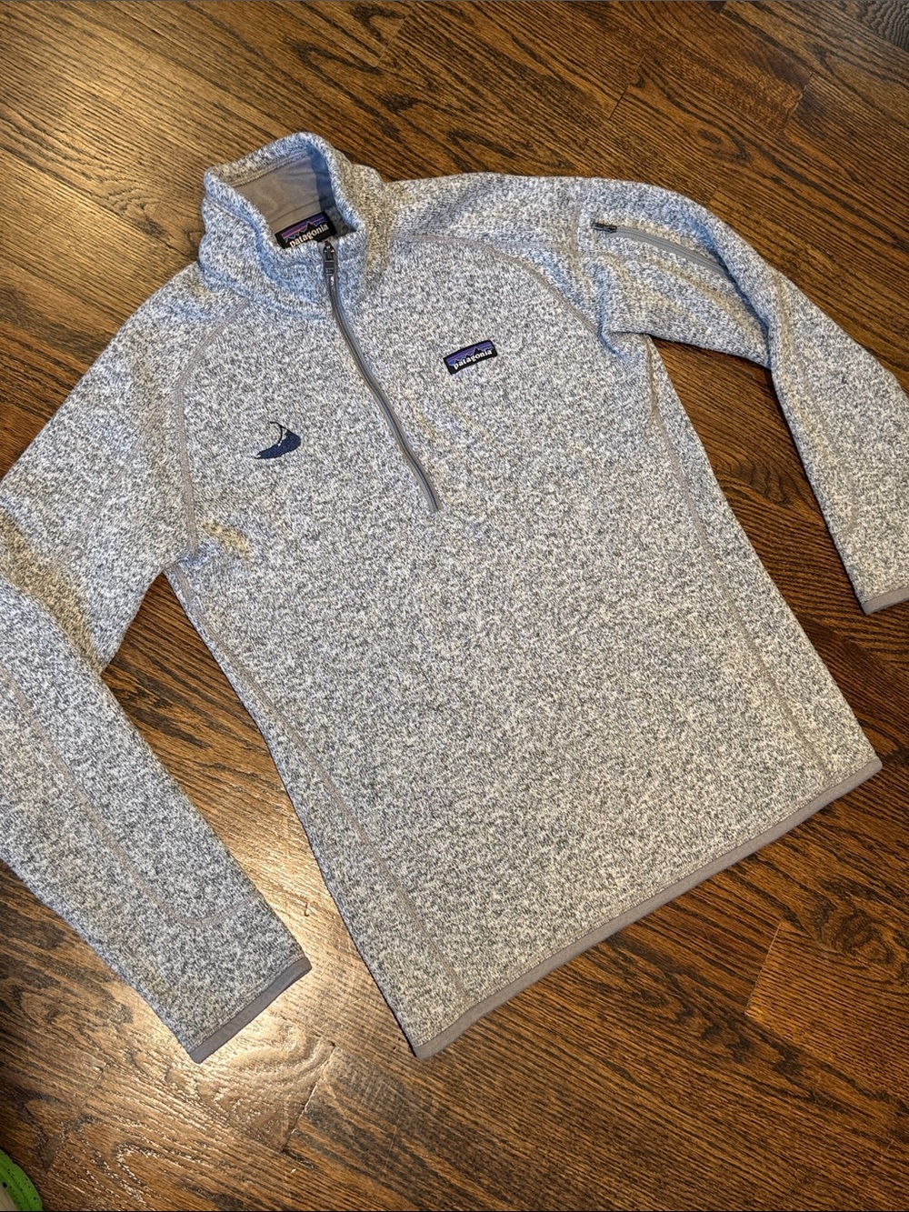 Exclusive Patagonia Women's Grey Better Sweater 1/4-Zip Fleece Nantucket Logo S
